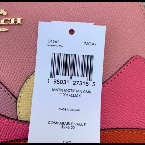 Cute Coach Bag With Mountain Postcard - Picture 3 of 4